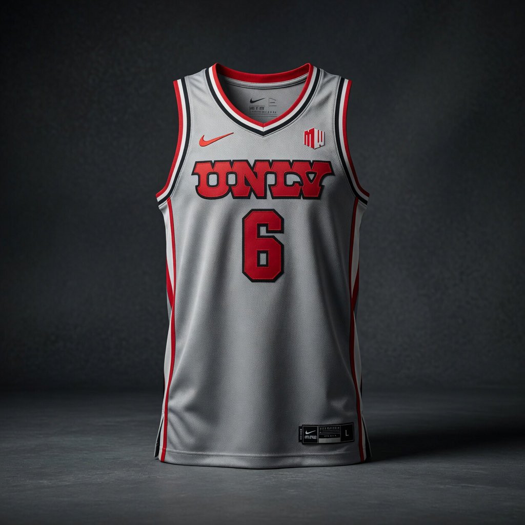 blurtversus's tweet photo. Day 6 of designing a UNLV basketball jersey every day until @CoachJPastner signs a player in the transfer portal.

#unlvmbb #runninrebels https://t.co/LH12k1957q