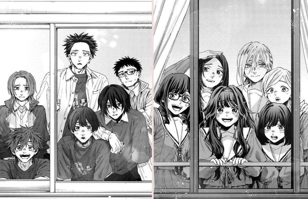 Rixi0303's tweet photo. Finally… that ridiculously long arc is OVER. After keeping everything behind the curtain for so long, they can finally step out, be open, and just greet without hiding 🥹 

So happy for Rentaro &amp; Kaoruko ❤️ 

#薫る花は凛と咲く #薫る花 https://t.co/uYiAqbIrXT