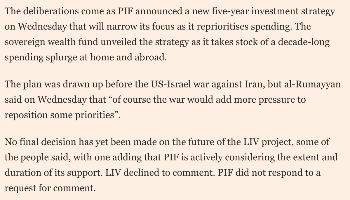 LIV isn't over, officially, but according to this report from the <a href="/FinancialTimes/">Financial Times</a>, it's probably about to not have any money.

ft.com/content/76dfb7…