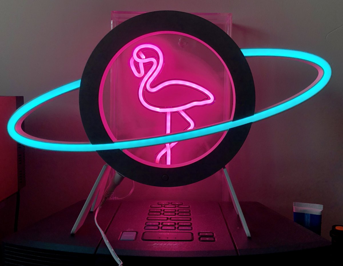 SamGate360's tweet image. #IKEA #AFTONSPARV #LED #Saturn #light with #Sims 1/2 #Pink #Flamingo LED light as #backdrop goes #together like #breadandbutter