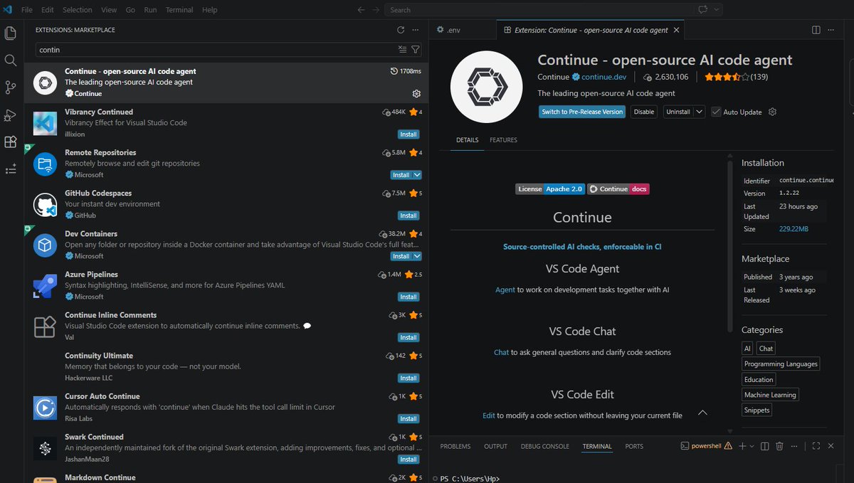 Chuksdakingz's tweet image. you can add gemma 4 to your vscode ide

&amp;gt; go to extensions on vscode

&amp;gt; search for continue

&amp;gt; install continue extension 

&amp;gt; open continue and click on add chat model

&amp;gt; use these:
provider: ollama
model: autodetect

&amp;gt; click on connect

&amp;gt; you should see your local llms added in