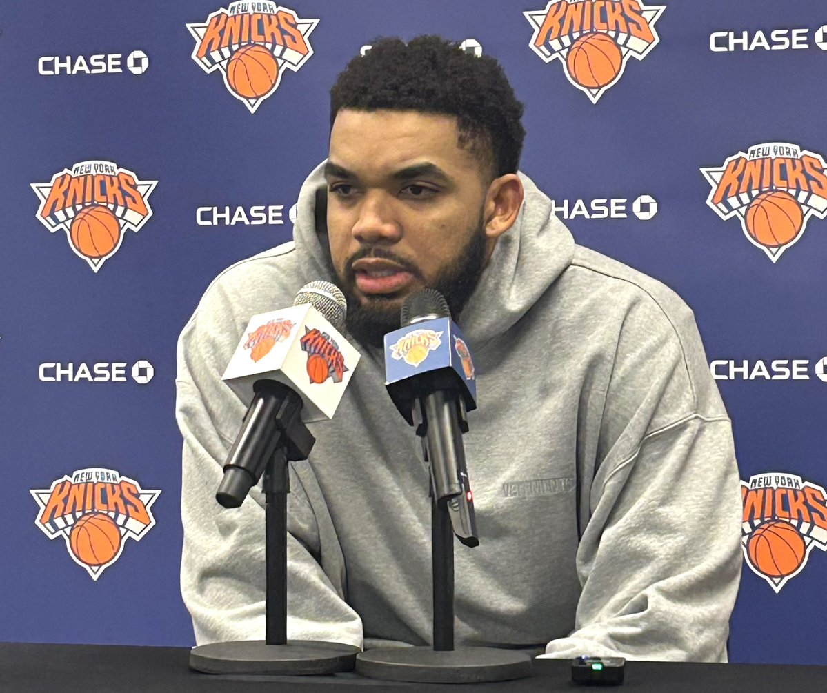 BruceBeck4NY's tweet image. Karl-Anthony Towns on upcoming playoffs:
“We have to capitalize on this opportunity. We will be judged by this run. I’m confident and so is everyone in that locker room. Going to be cool. Got to take care of business.” #Knicks