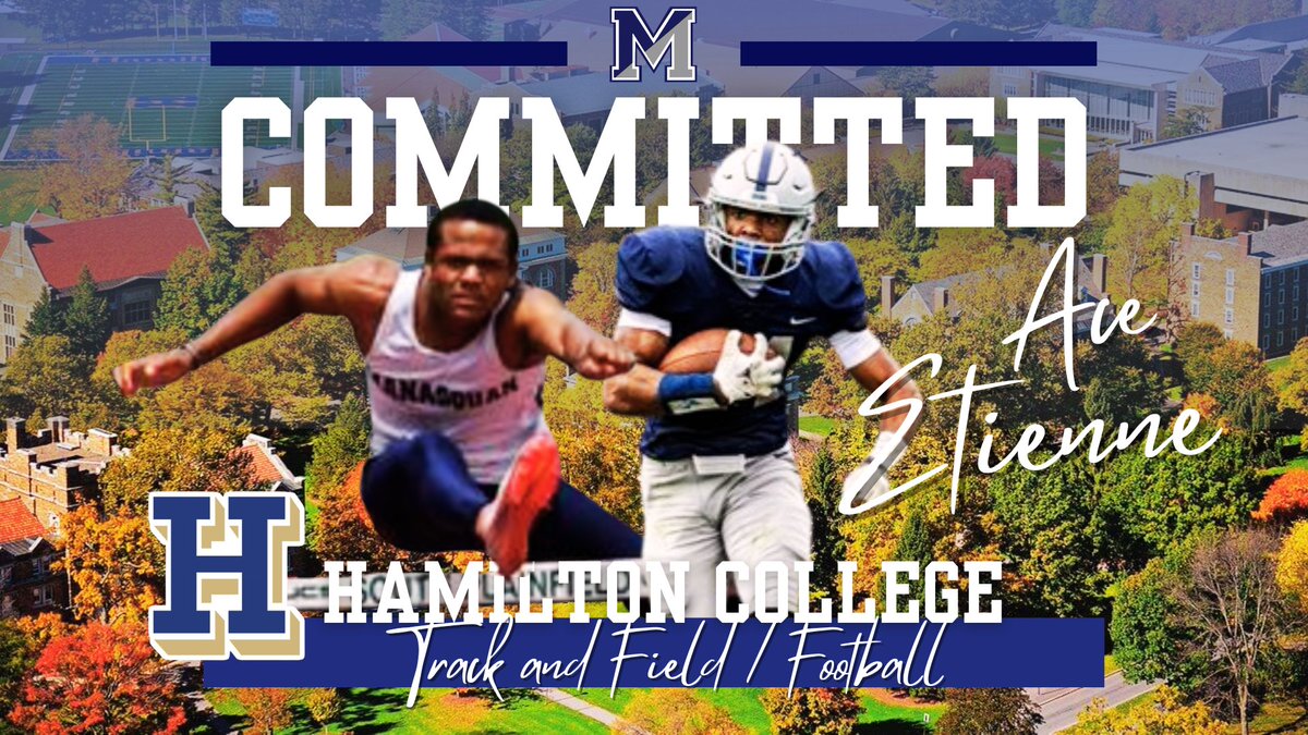 SquanAthletics's tweet photo. Congratulations to Ace Etienne, who will be headed to Hamilton College as a dual-sport athlete and continuing both his Track &amp; Field and Football career! https://t.co/mn9eT2tJTQ