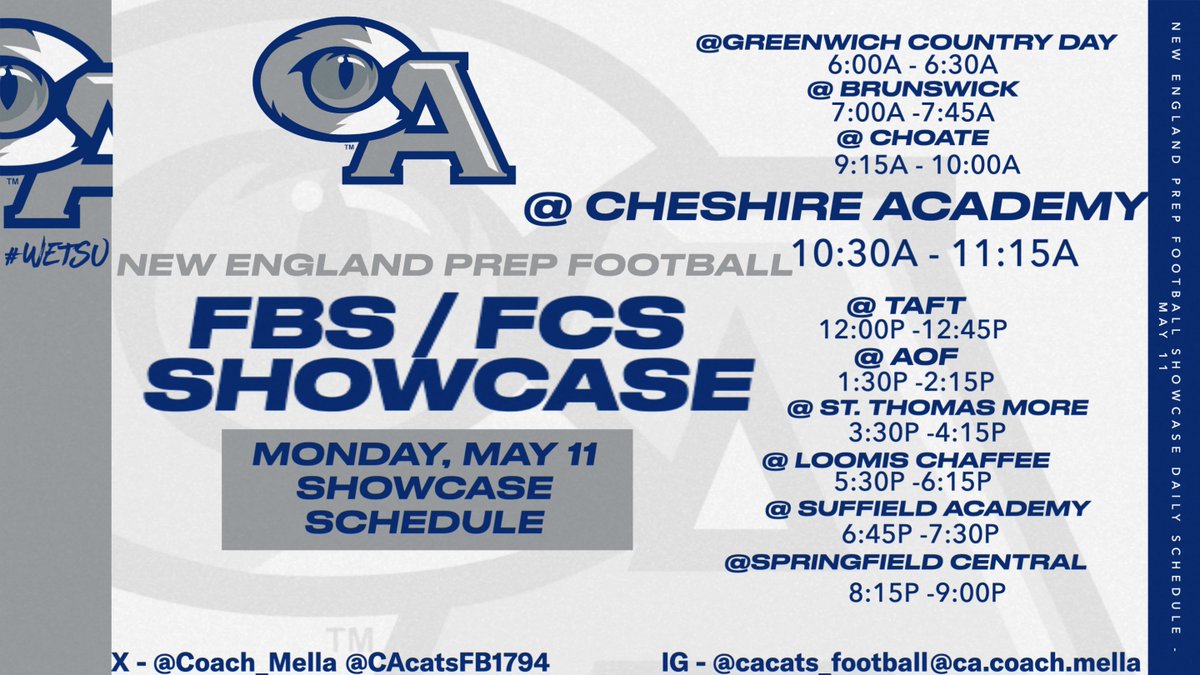 Cheshire Academy Football tweet media
