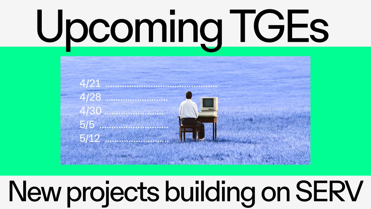 A lot is happening in OpenServ.

Reasoning API is entering private beta, governments running our tech in production, and the enterprise pipeline growing fast.

LAUNCH layer is heating up too.

Upcoming TGEs of projects building on SERV:
4/21 - [REDACTED] (more soon)
4/28 -
