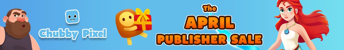 ChubbyPixel's tweet image. Hello my friends!

The April Publisher sale starts Now on Steam!

Join here:
store.steampowered.com/developer/Chub…

#Steam #sale