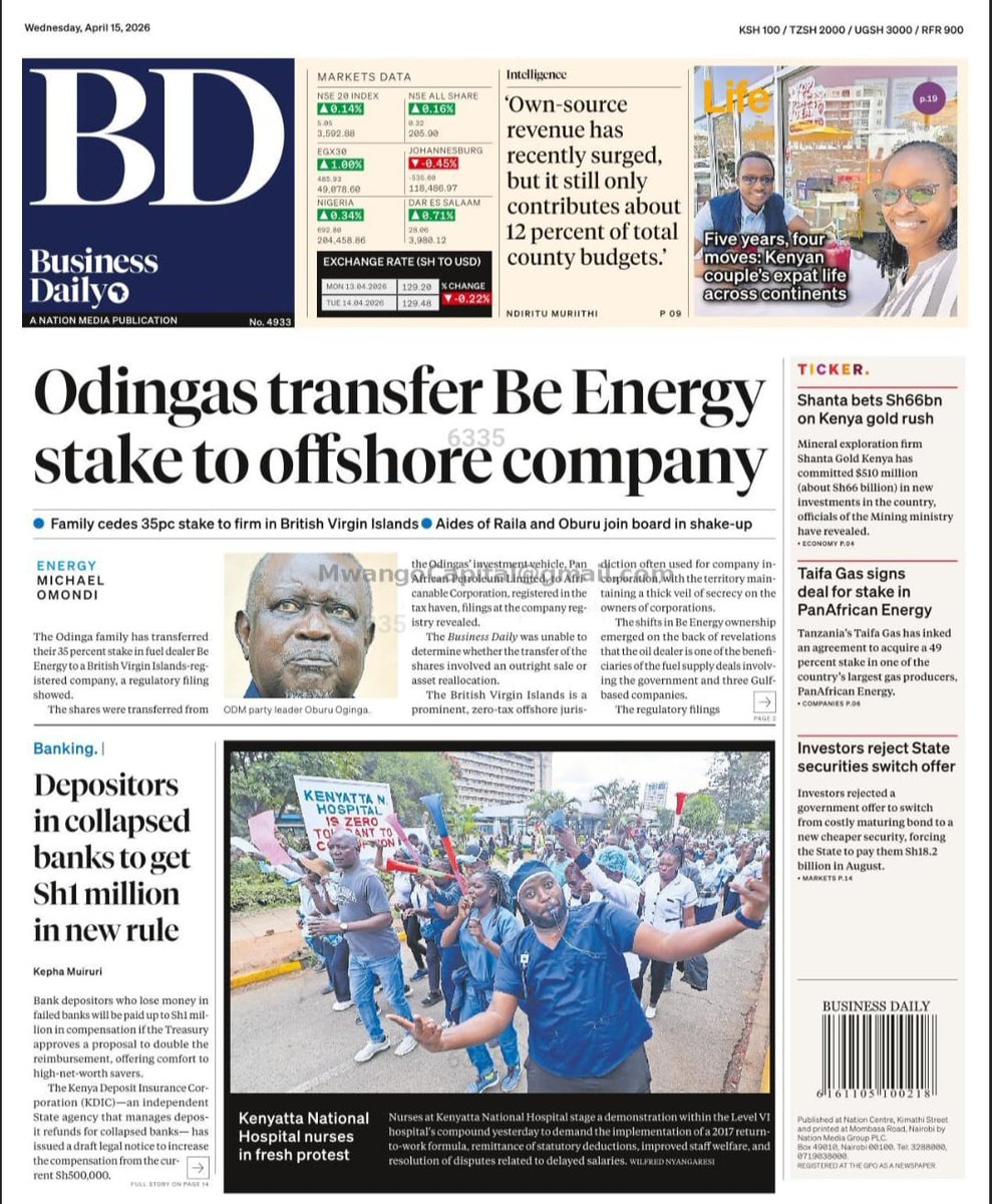 _James041's tweet photo. The Senate standing committee on Energy today visited Kenya Pipeline in Mombasa and confirmed the existence of 95,000 tonnes of substandard fuel full of sulphur.

There's a simple question the committee is avoiding and is not asking.

Who is going to be held responsibile for such a scandalous procurement?

Is that fuel just going to be returned without any costs incurred?

Now, this is where it gets interesting.

The committee which did the inspection was led by the Deputy Chair.

The Chair was not present. Do you know who the Chair of energy committee is? Dr Oburu Oginga Odinga.

Was this transfer a coincidence? 

There's more than meets the eye.

#RejectFuelPrices