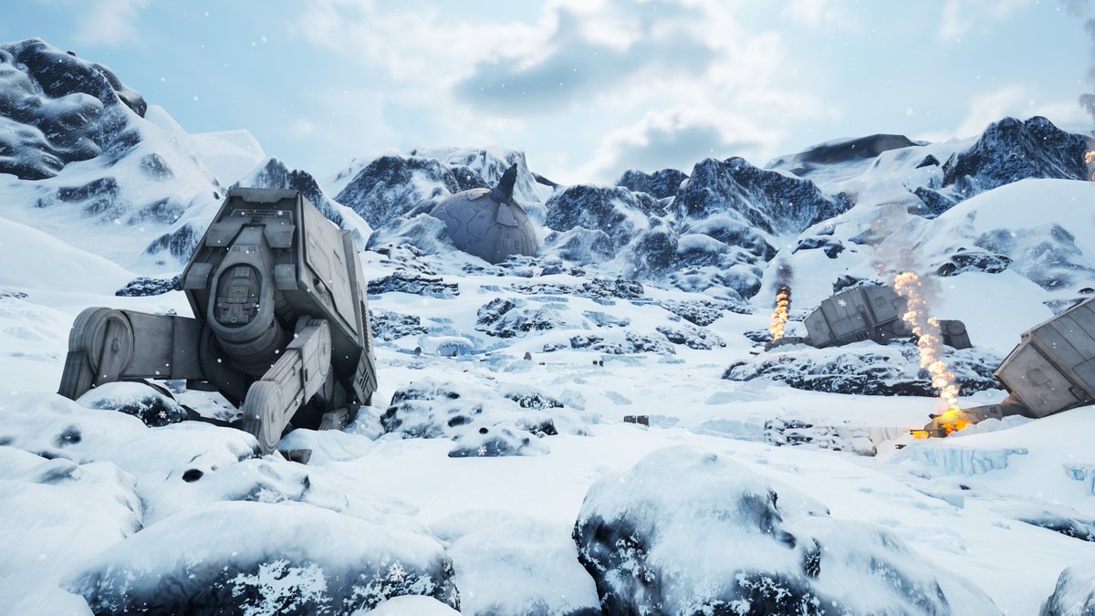 ReaperzUEFN's tweet image. Hoth 👀

showcase will happen on Friday. Different Weathers will be added :) 
#UEFN #Fortnite #Starwars