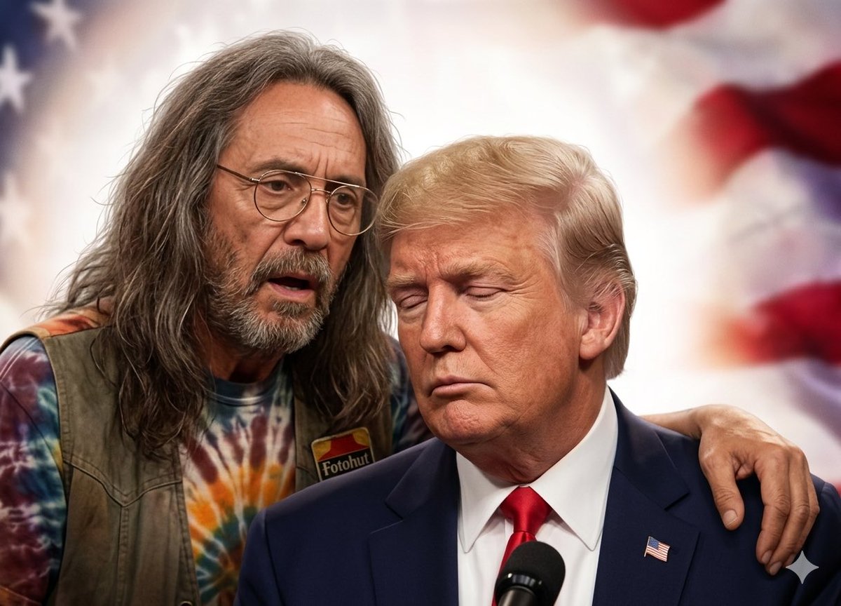 dougwalters08's tweet photo. @smerconish Regarding Trump's latest Jesus post, I think he's a little confused about who he's standing next to. #Leo #POTUS https://t.co/u32mUDGhrK