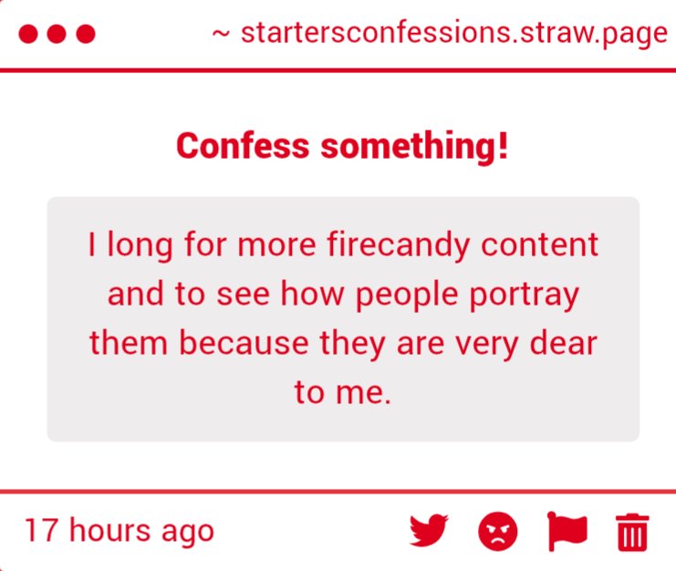 Starters Confessions (Open!) tweet media