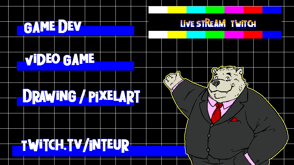 inteur's tweet photo. Want to see how to creat a game ?drawing? Make pixelart ? or maybe just chill on a video game ?
hope i will see you :)
#furry #pixelart #gamedev
It's at this link : https://t.co/AjdLOOaTyN https://t.co/FHFml2ATut