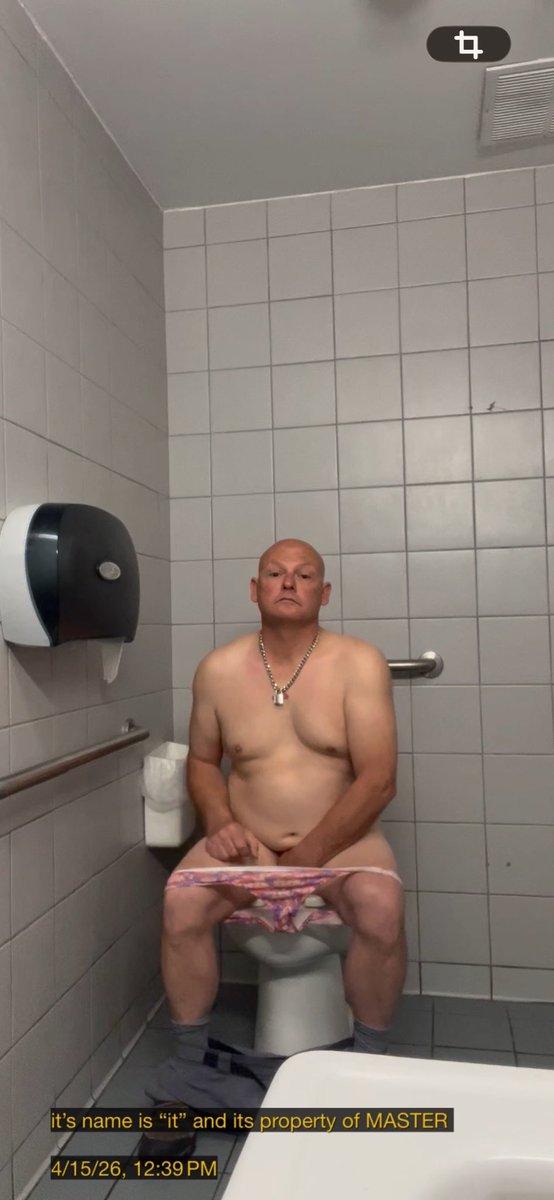 THO0317's tweet photo. My name is “it” and it is using the toilet like a girl. it is in locked in Chasity and must sit down to pee without making a mess-it is wearing panties since there is no reason to stand up to pee. it’s doing this for MASTER ALEXANDER. @DandyXander https://t.co/odKMPqIskh