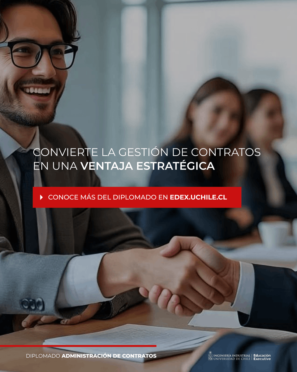 edexuchile's tweet photo. Las empresas dependen cada vez más de terceros para operaciones críticas.
▶️ Gestionar bien esos contratos es clave.

Convierte tu Diplomado en Administración de Contratos en una ventaja estratégica. Inicio de clases en mayo.

Conoce más en https://t.co/iwvNXOaMVL https://t.co/ICaqEsD2C7