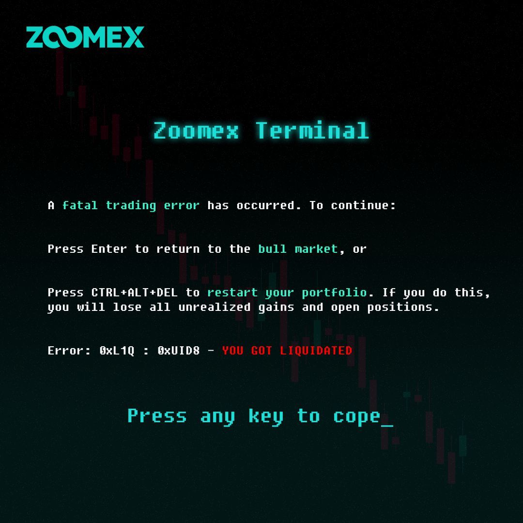 ZoomexOfficial's tweet image. One wrong trade and suddenly it is a system error.

#Zoomex #Trading #Crypto