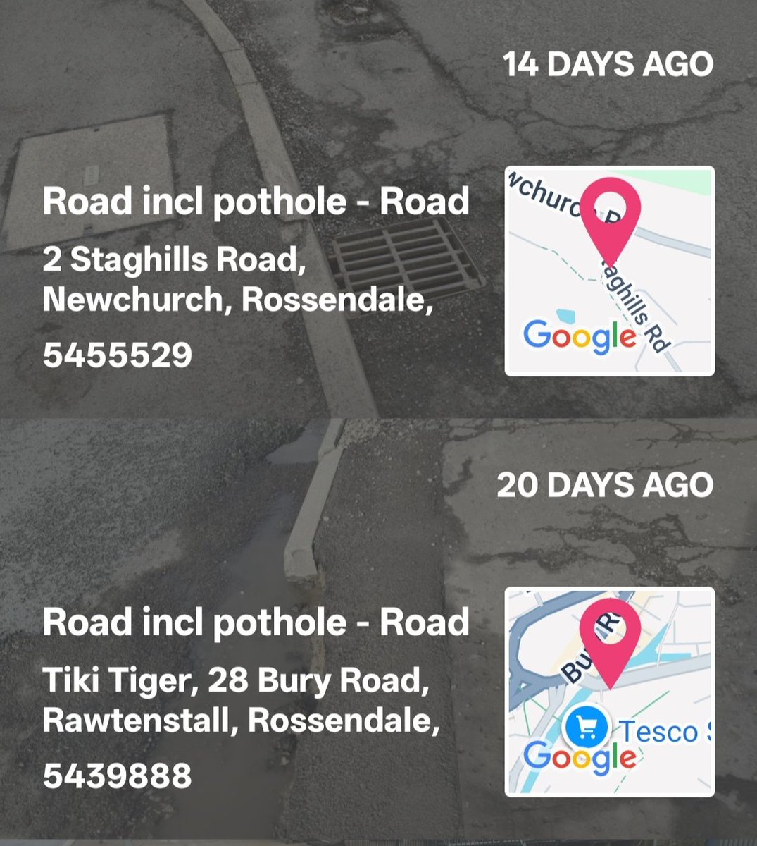 CllrLizMcInnes's tweet photo. Hi @LancashireCC, can you explain why Love Clean Streets reports just go unanswered now? You've closed all other channels of communication and the only one we can use is being ignored. Some of these reports are over 50 days old! https://t.co/ZHY5EtS7S3