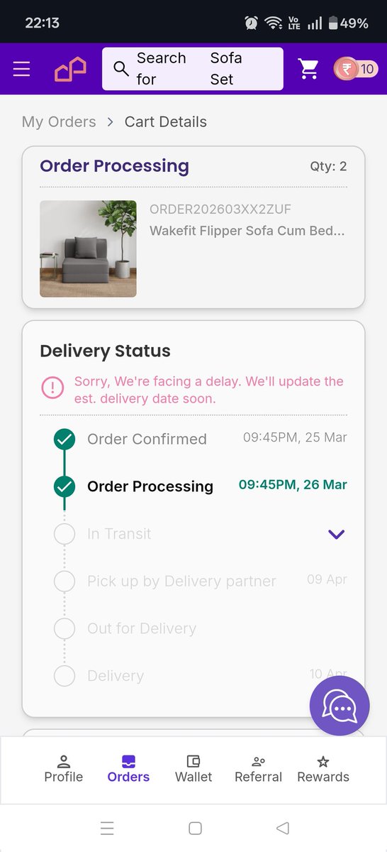contactnamit's tweet photo. @WakefitCo @Ankit_AGarg
What's the status of my order? https://t.co/rTTH9QZX6d