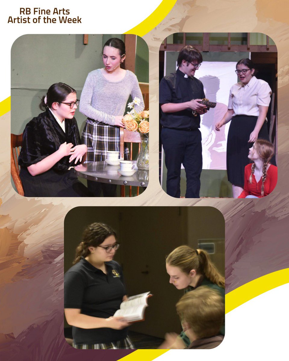 rbfinearts's tweet photo. ARTIST OF THE WEEK
It’s Soph Harper! 🎭

Harper was on stage in the play; and a Stage Manager for “9 to 5”

She says “it doesn’t matter if you are a seasoned pro, or new to it altogether - there’s a place for everyone” in the #FineArtsatRB

Read more with the link ➡️ in the bio https://t.co/jANzttgop6