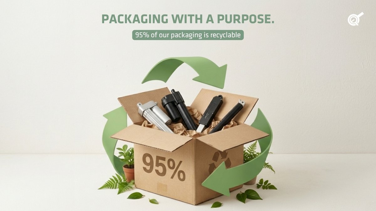 ProgAutoInc's tweet image. Did you know 95% of our packaging is recyclable? ♻️🌎
At Progressive Automations, most of our packaging is made from cardboard.
Small choices can make a big difference.
#EarthDay #Sustainability #RecyclablePackaging #ProgressiveAutomations