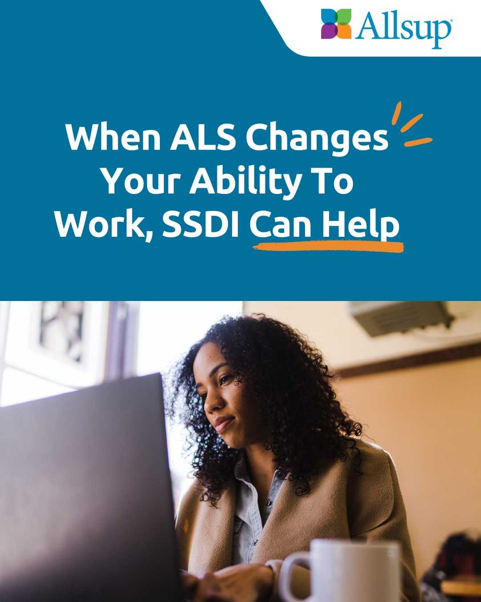 Allsup's tweet image. If you are living with ALS, understanding your SSDI options can help protect your income and healthcare coverage.

ALS is part of Compassionate Allowances, which may allow faster processing of claims.

Learn how Allsup can help: allsup.help/ssdi-genx

#NationalALSDay #SSDI