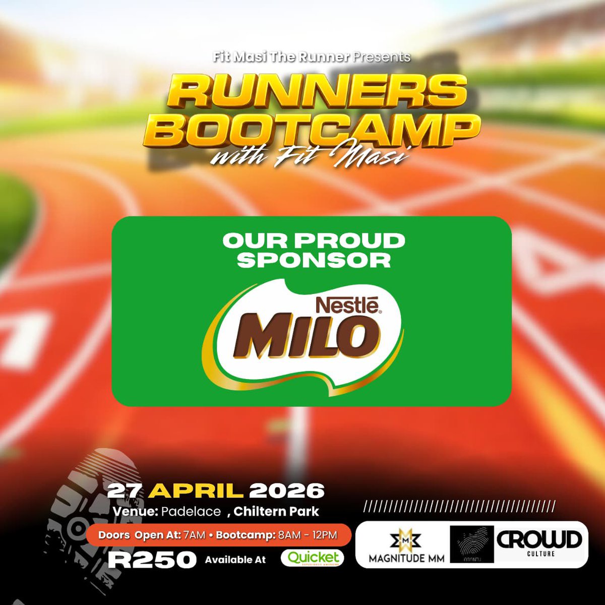 FitMasi's tweet image. We few days to the @runners_bootcamp! 

Super excited to announce our Partners…

Have you secured your Entry?? We cannot wait to Host you!! 🫵🏽🫵🏽🫵🏽

Tickets are available on the link on my Bio! 

#RunnersBootCamp #Durban #Running