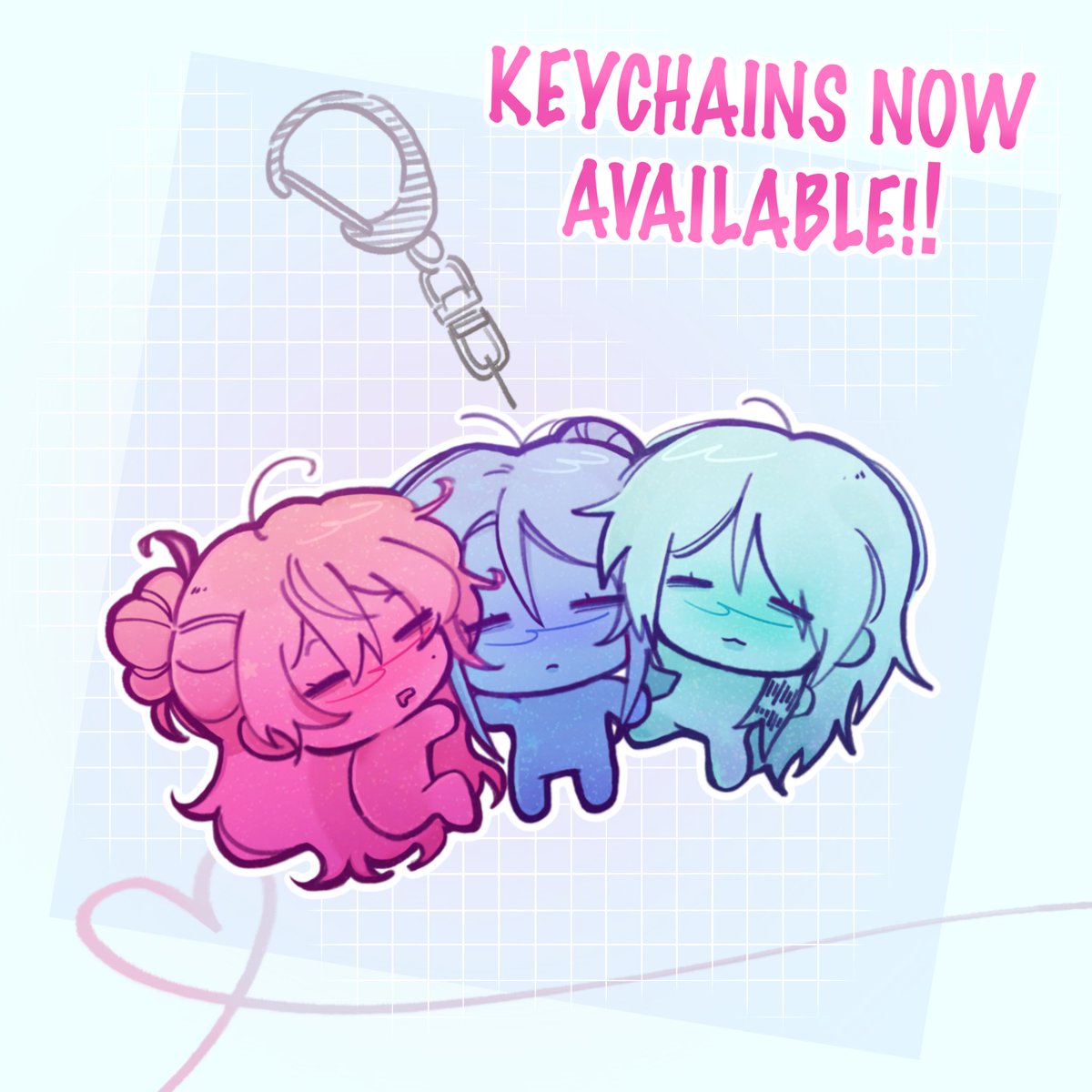 TheLemonDrink's tweet photo. THE KEYCHAINS ARE FINALLY HERE!! And more coming soon..

My shop is finally open and ready to be ordered from! Get to hold your own personal Yuri Keychains at: 
https://t.co/lwTGA2NtEp

#classof09 #jeckole #acggoods #keychains https://t.co/lmHEhDR09o