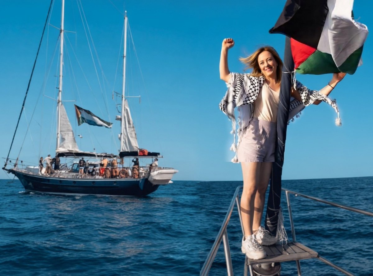 siriomerenda's tweet image. si va verso Giorgia Meloni al posto di Greta Thunberg sulla flotilla per Gaza...
#Meloni #Trump #GiorgiaMeloni #15aprile