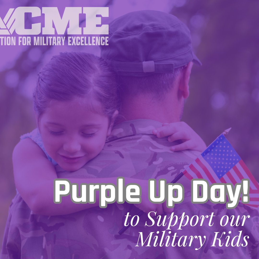 Today on Purple Up Day, we proudly recognizes and honors military children for their strength, resilience, and sacrifices. 💜 

These young people experience frequent moves, adjust to new environments, and support their families through the demands of military life with a level