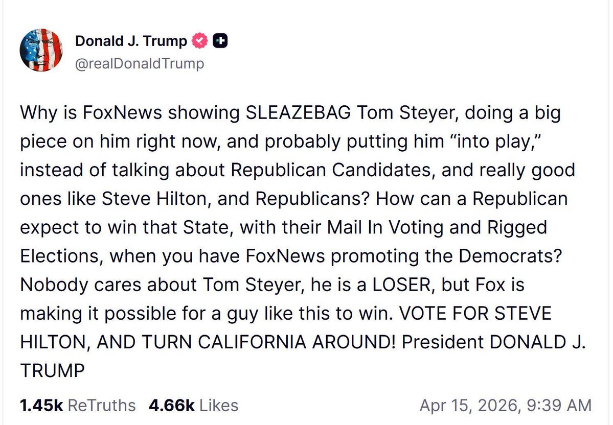 Tom Steyer tweet media