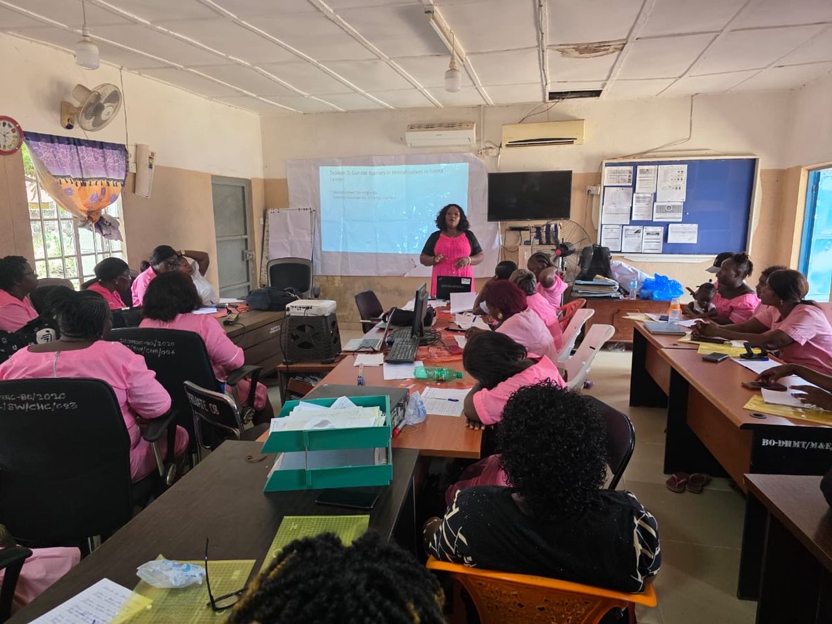 EPIMohSL's tweet photo. From 14th–15th April, EPI with Ginger SOFRECO &amp; SLaDA completed the Bo Cohort 1 training.

35 health workers now better equipped to deliver gender-responsive immunization.

This work is made possible with support from @gavi .

#gavi #immunization #gender https://t.co/AP3Yw6d4Vk
