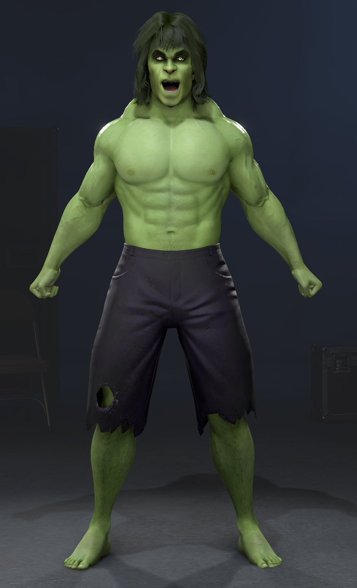 UncleCreepy's tweet image. I didnt expect such  strong reaction for #hulk so I redid the morph with a new texture. If only for @BigRighteous 😂please if you downloaded him go back and redownload the better version. #wwe2k26