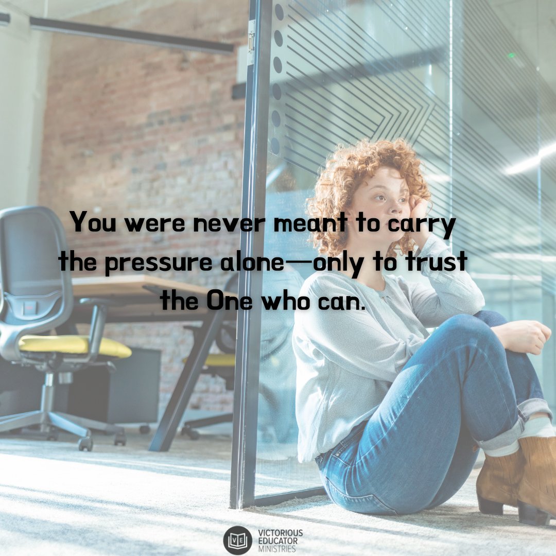 JackieMinorVEM's tweet photo. In a season filled with deadlines, testing, and expectations, it’s easy to feel the weight settle in. Yet you were never asked to hold it all together on your own. God meets you right in the middle of it—and He is more than enough. #victoriouseducator #TestingSeason #HisStrength https://t.co/ZOUJmczF1i