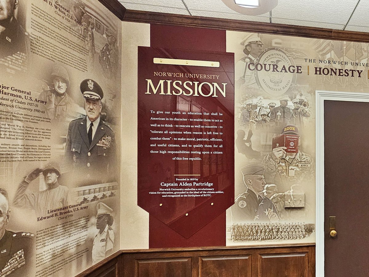KJ_Branding's tweet photo. We're honored to show off the most recent work we just installed for @norwichuniversity
These custom wall graphics were designed created and installed by the A+ KJ Branding team
#designcreateinstall #norwichcadets #norwichuniversity https://t.co/EO9leEs7oD