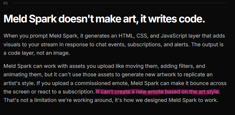 <a href="/StreamWithMeld/">Meld Studio</a> I'm genuinely curious. I've really adored y'all, and this is a bit disappointing to see, so I think it's really important all of these concerns people rightfully have be addressed wholeheartedly, and not with a vague transparency page.

"A cozy, lo-fi BRB screen with animated