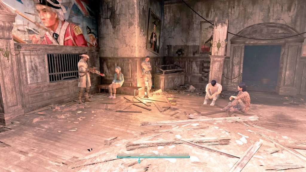 souiti_ituka's tweet image. #Fallout4/#PS4/#ネタバレ
時は進み夜の自由博物館にて
サンクチュアリに受け入れるための
準備が最低限は整いましたので

レイダーを一掃して
サクッと救助しちゃいたいと思います

一旦パワーアーマーを置きに行ってから
今後について色々と話して
それぞれに仕事と居住地を割当てました