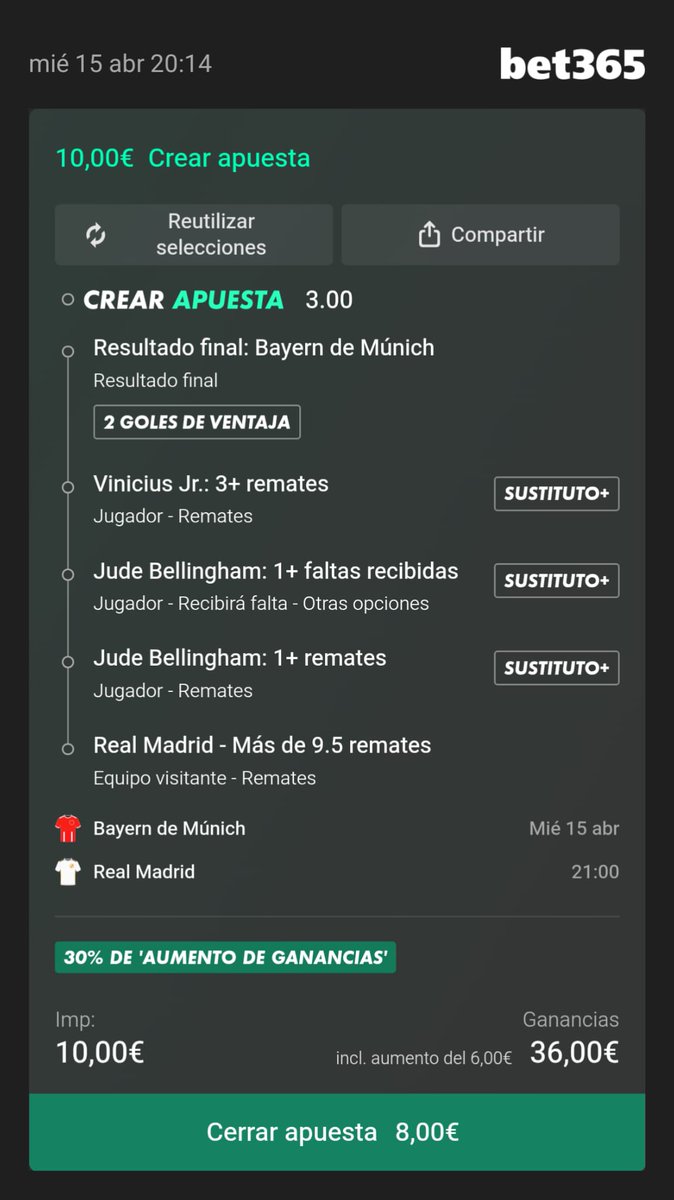 Picks__verdes's tweet photo. Cuota 3 a cuota 3.6
A ganar dineros ✅ https://t.co/Sc6K8CX8mt