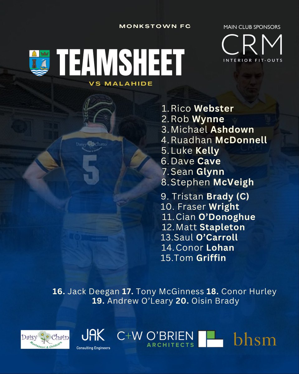 MonkstownFC's tweet photo. Final regular season game tomorrow away to Malahide RFC. Don’t forget, all members are invited back to the club from 6pm for our end of season gathering 💙 https://t.co/mmzPHm18p8