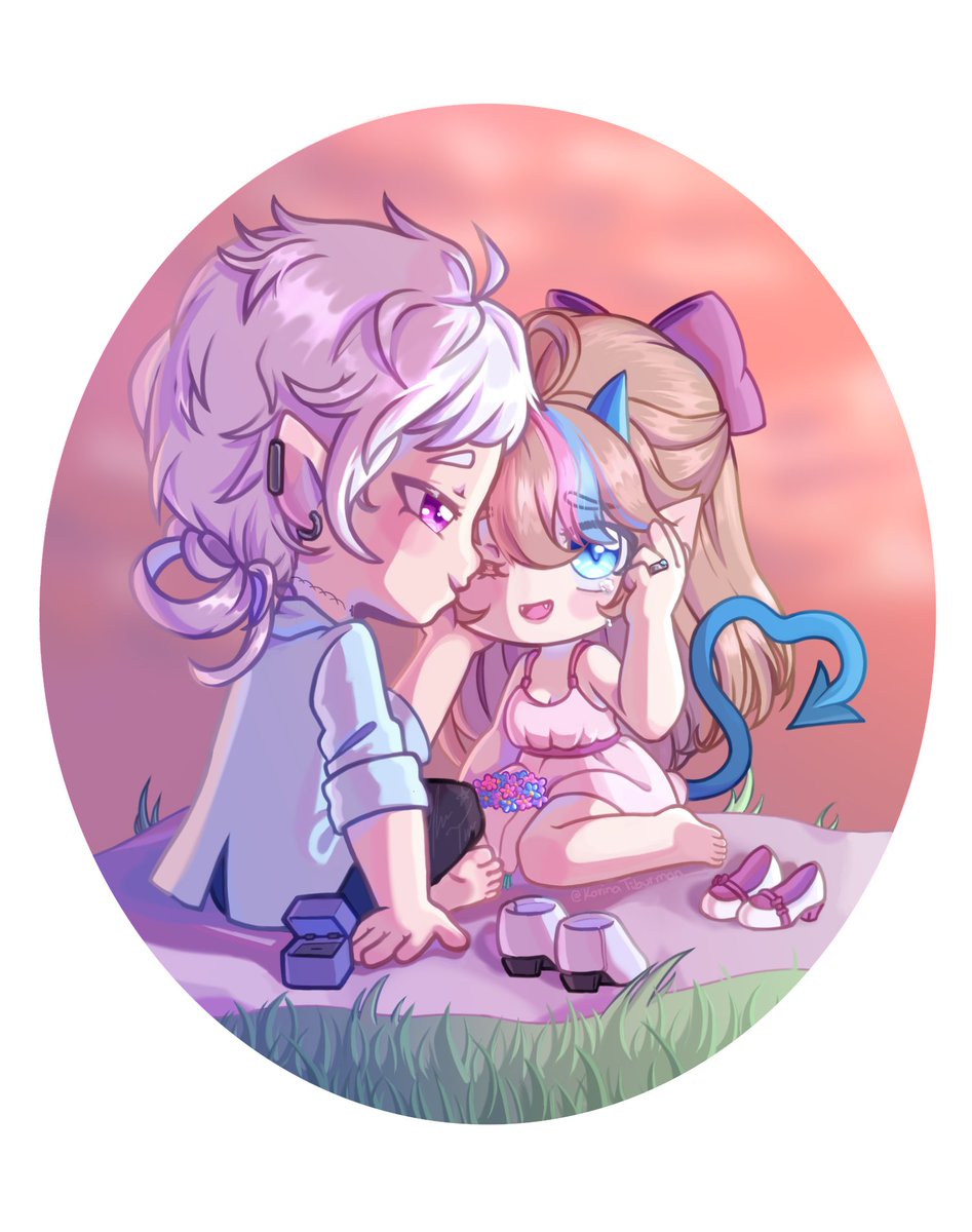 Comisión para <a href="/zenokim_/">Zenokim || VGen</a>

💙"La relación mas estable" 
 #VGenComm #CommissionedArt #art #chibi #illusrtation