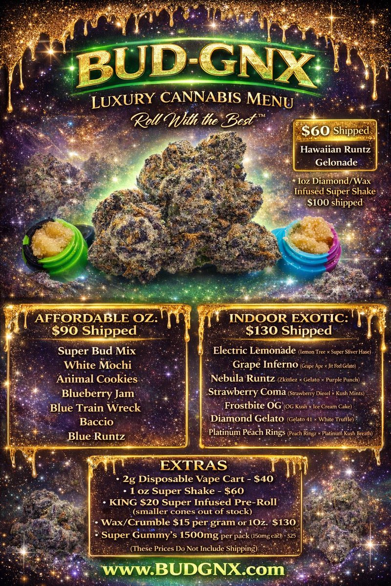New Menu!! #stoners #cannabis