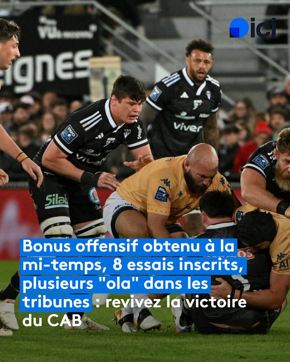 icilimousin's tweet photo. ⚪⚫Le CA Brive se devait une belle victoire à domicile : il l'a obtenu face à Provence Rugby
🏉🏉🏉 Avec un triplé de Lefranc, les brivistes ont régalé leur public en gagnant 53 à 13 #Rugby #CABPR #ProD2
➡️ https://t.co/GbcdVbPEnN https://t.co/fg4nsRgBhz