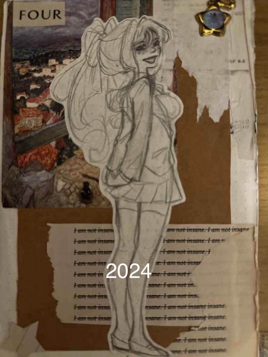 Helzz_ex's tweet photo. look at ALL these monikas 😍😍 she’s the one character i draw consistently every two years to track my improvement  it’s rlly cool to see it laid out one by one gang hopefully i’ll draw her even better in 2028 ! 
#ddlc #ddlcfanart https://t.co/FPHZVDZcA0