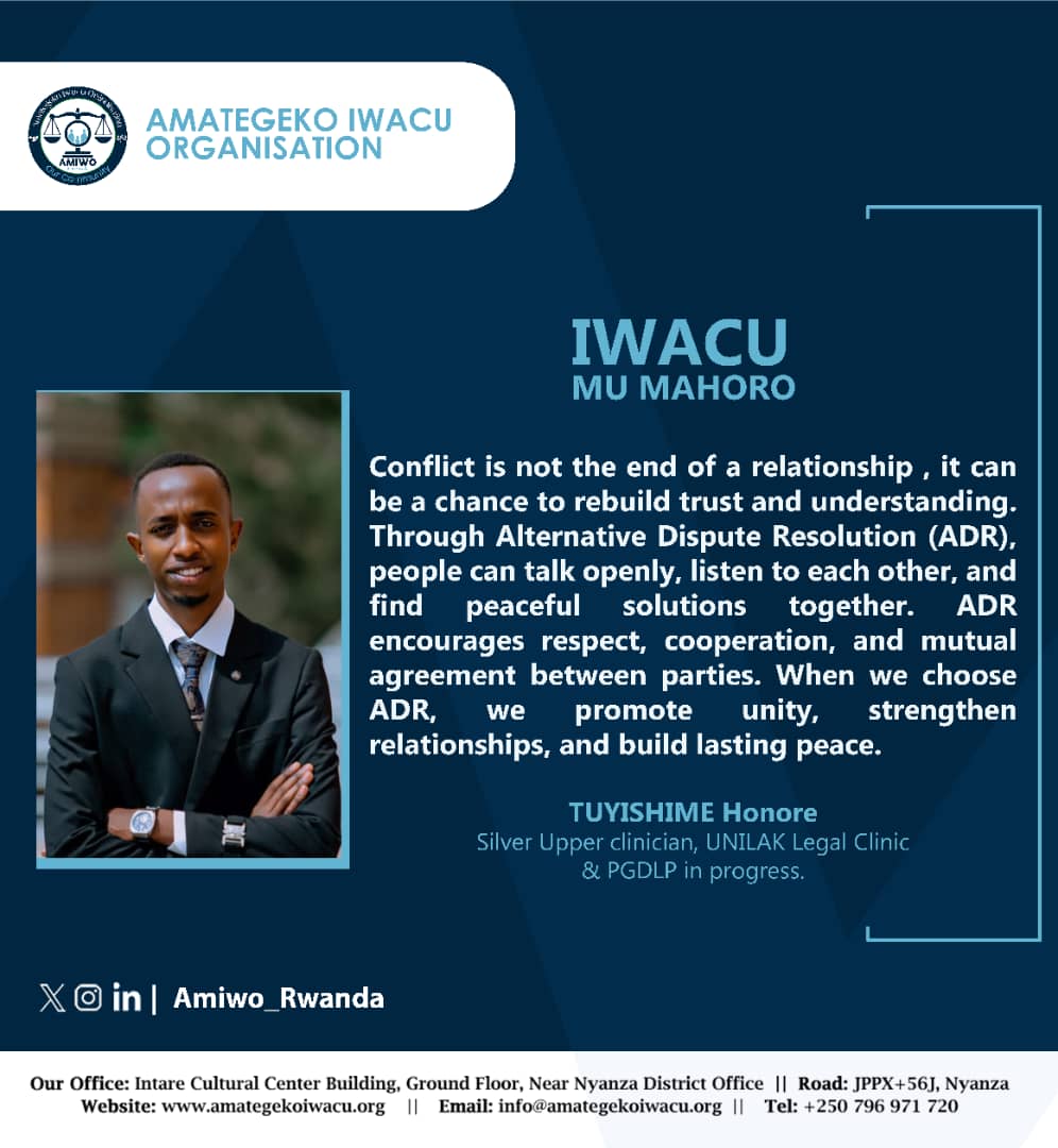 Amategeko Iwacu Organisation (AMIWO) tweet media