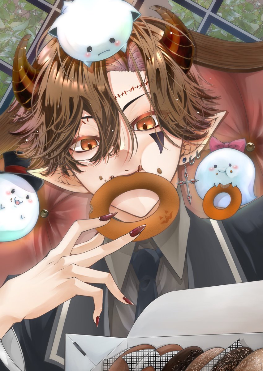 e_tatutatu's tweet photo. おはようございます(*ｐω-)｡O゜

今回描かせていただきました、よそ様の子ですが…ハロウィンイラストから抜粋ッ
雰囲気もオバケさんもかっこ可愛くて、ガシガシ描かせていただきました( * ॑꒳ ॑*)
ありがとうございました！
そして退院おめでとうございます。
#イラスト #よその子FA #創作FA https://t.co/gMK4jVBKCS