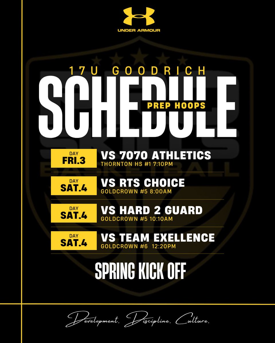 ProSkillsDenver's tweet photo. Busy weekend ahead with PrepHoops Spring Kick Off! Some players to watch on both Elite and Select teams. Here’s the schedule. Follow our IG as well for live updates @proskillsdenver https://t.co/geIj760ze9