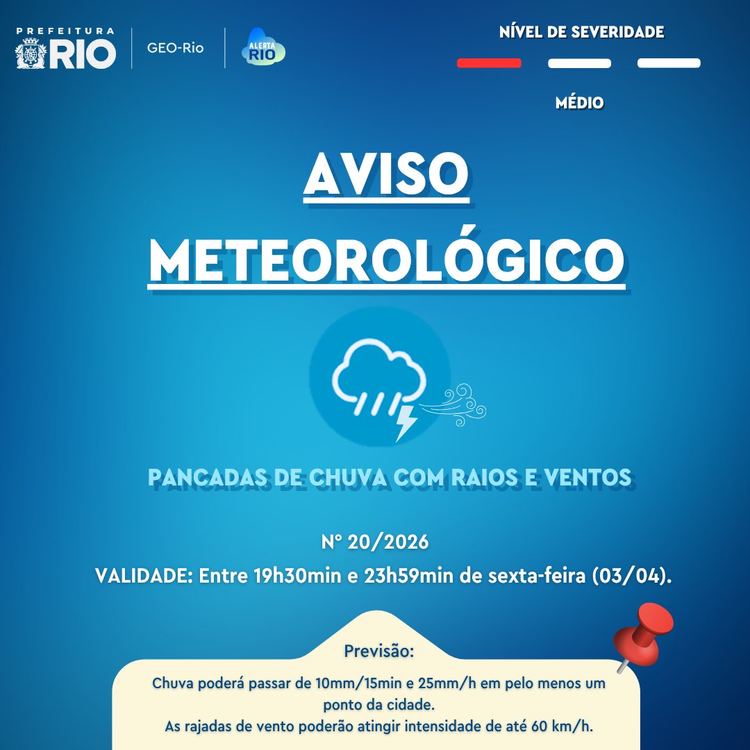 Sistema Alerta Rio - Prefeitura do Rio tweet media