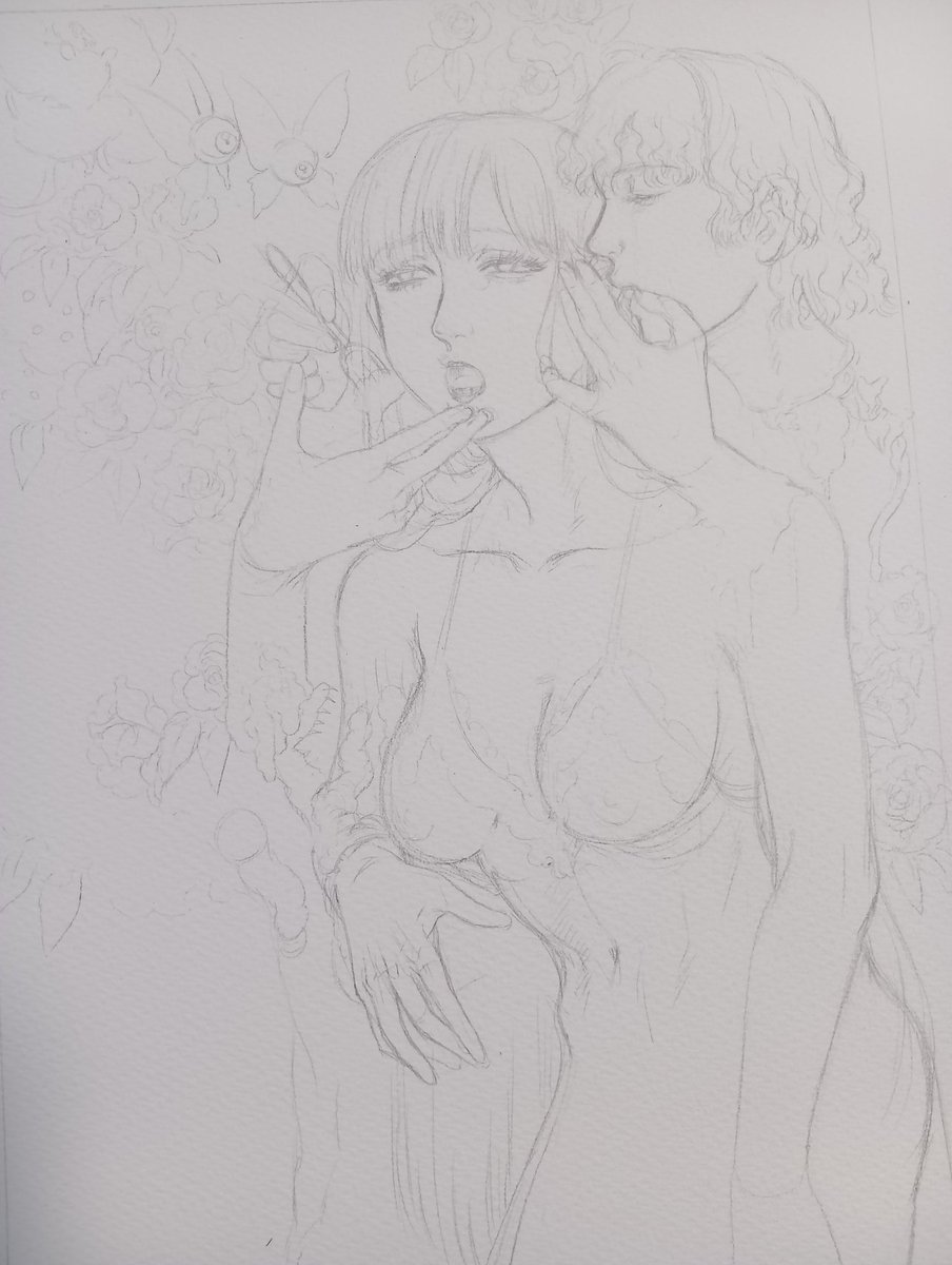 描いてます