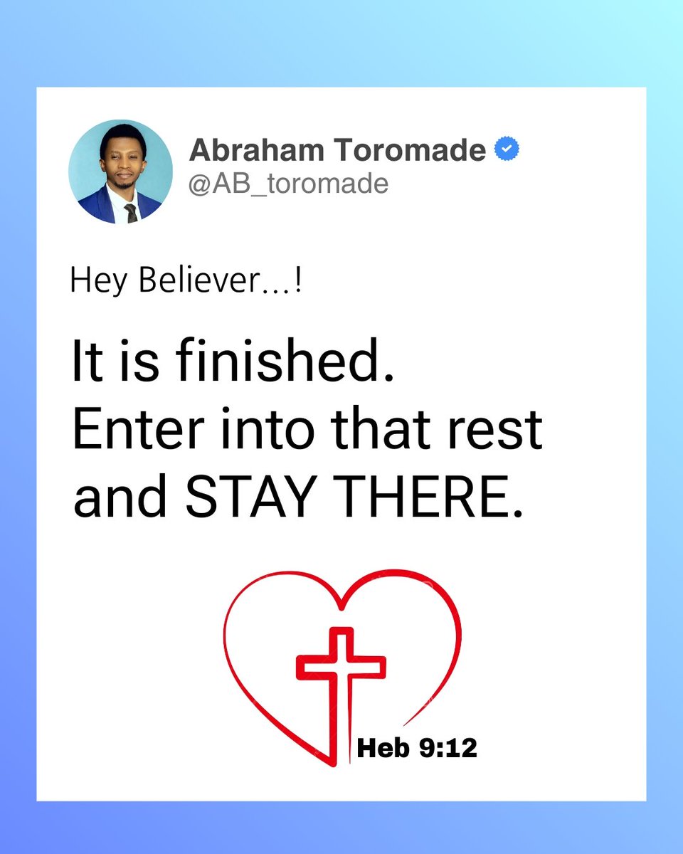 AB_toromade's tweet photo. Victory ... ❤️ 🔥 
-
#Victory #Hallelujah https://t.co/ArApNMZlPZ
