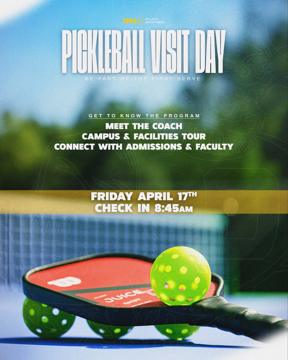 ONUAthletics's tweet photo. You want to be part of our upcoming Pickleball Team? Then register and join us for the Pickleball Visit Day🥒🏓🙌

❗️You’re already a student at ONU? Reach out to Coach Randy Haws! rhaws@olivet.edu

🔗 https://t.co/QF7j7sPryf

❓Any question? Call (815)-928-5603 https://t.co/JsdmZrIJ1N