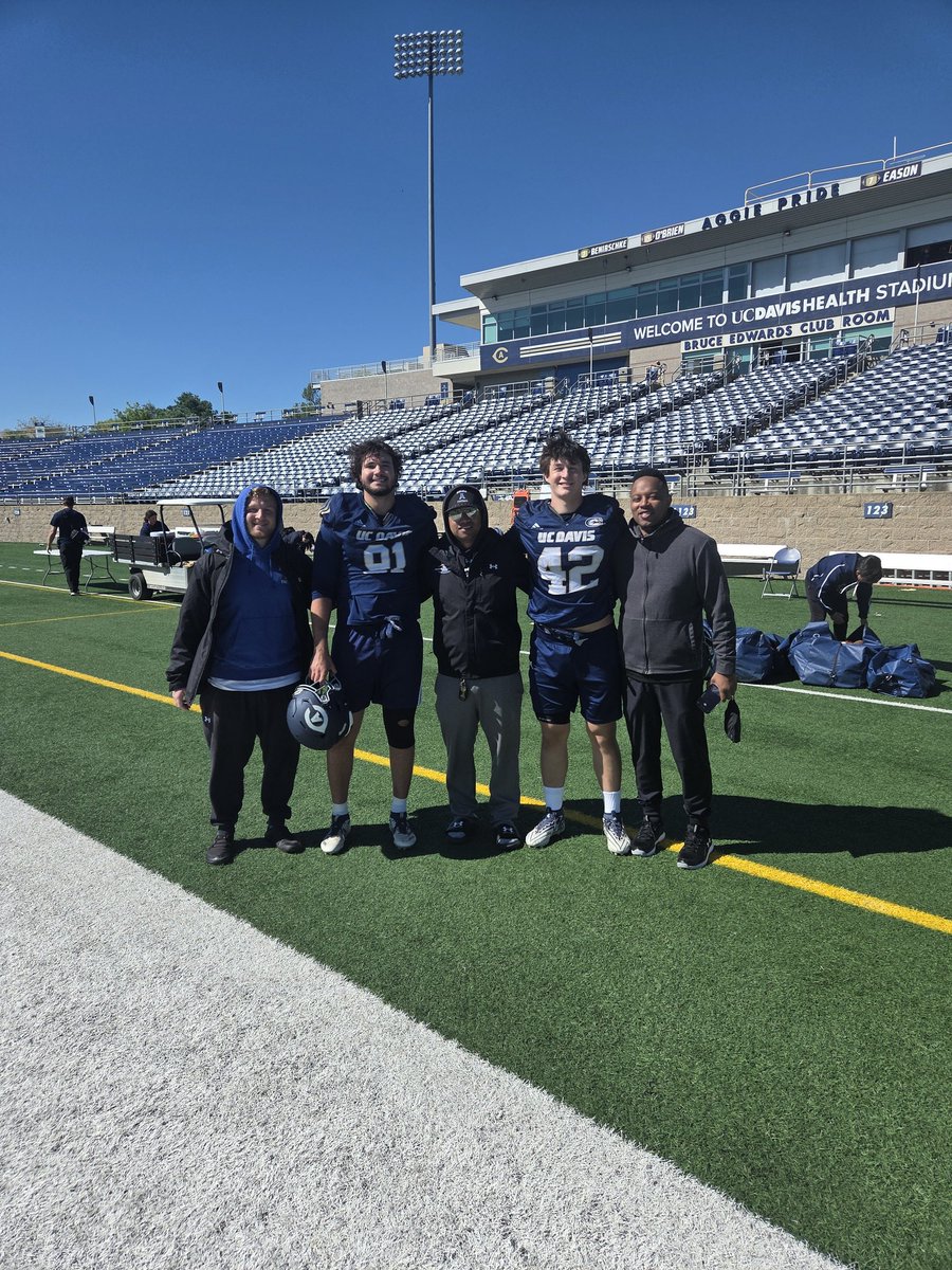 _CoachBlue20's tweet photo. Good to see our guys up at @UCDfootball today. Go Aggies! https://t.co/0wdDJQQaKr