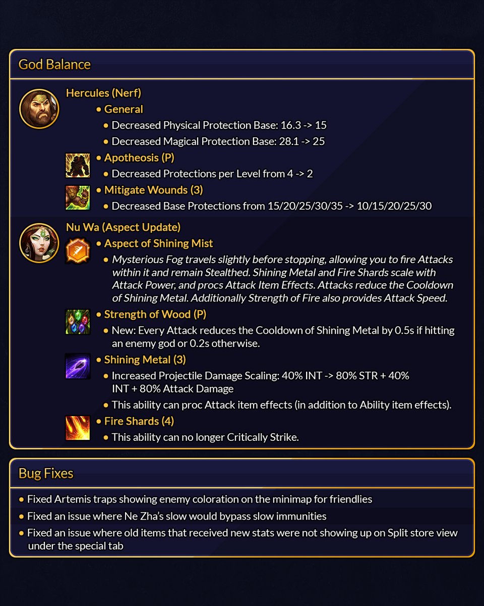 BluesUltra's tweet photo. The latest set of balance changes was shared on today's Titan Talk, going live with Ratatoskr's release!

Follow along with this week's overview and a recap of all the Q&amp;A that followed. https://t.co/EIQoOBWglG