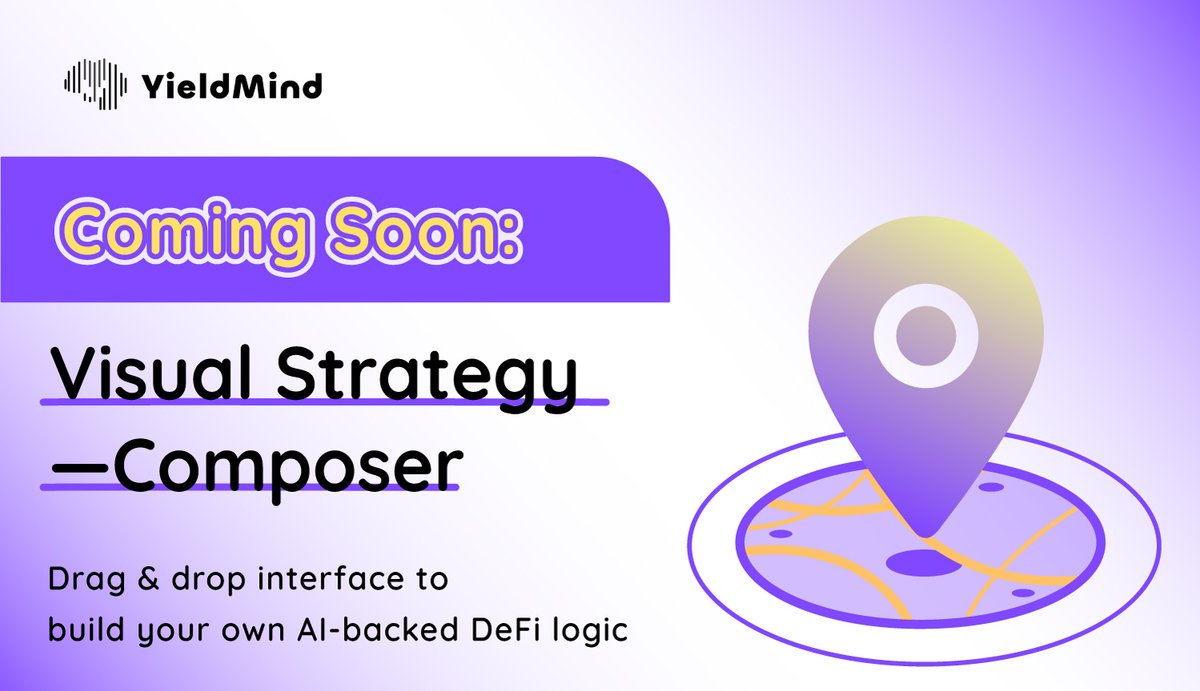 YieldMind_'s tweet image. 🎨 Coming Soon: Visual Strategy Composer
Drag &amp;amp; drop interface to build your own AI-backed DeFi logic.
No code. All power.
#StrategyBuilder #DeFiUX #YieldMindUI
